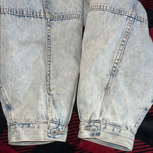 AMERICAN EAGLE 🦅 VINTAGE 80’s DENIM JEAN FAUX SHERPA-LINED JACKET Women’s XXL - Picture 9 of 11